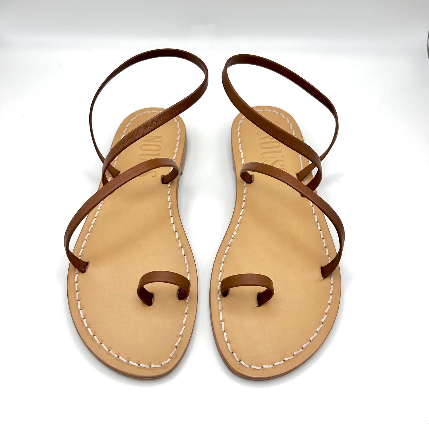 Sandales Femme Cuir Barcelone Marron - Face