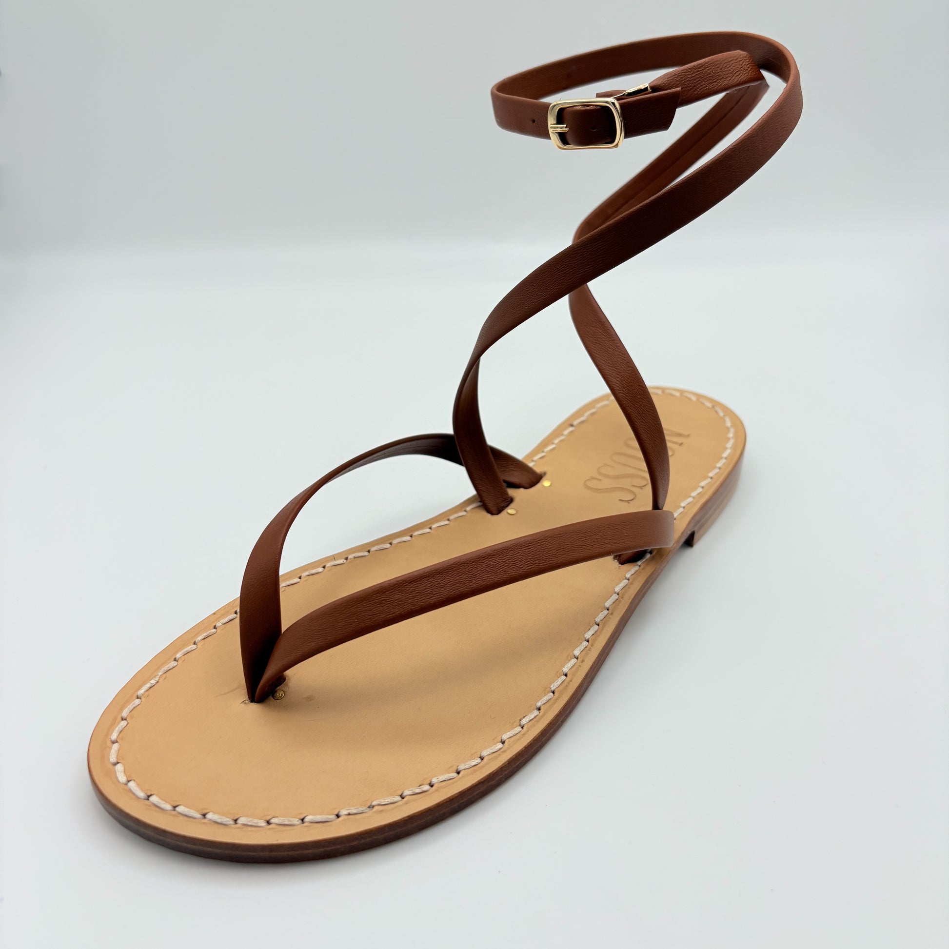 Sandales Femme Cuir Marron Palerme - Cote