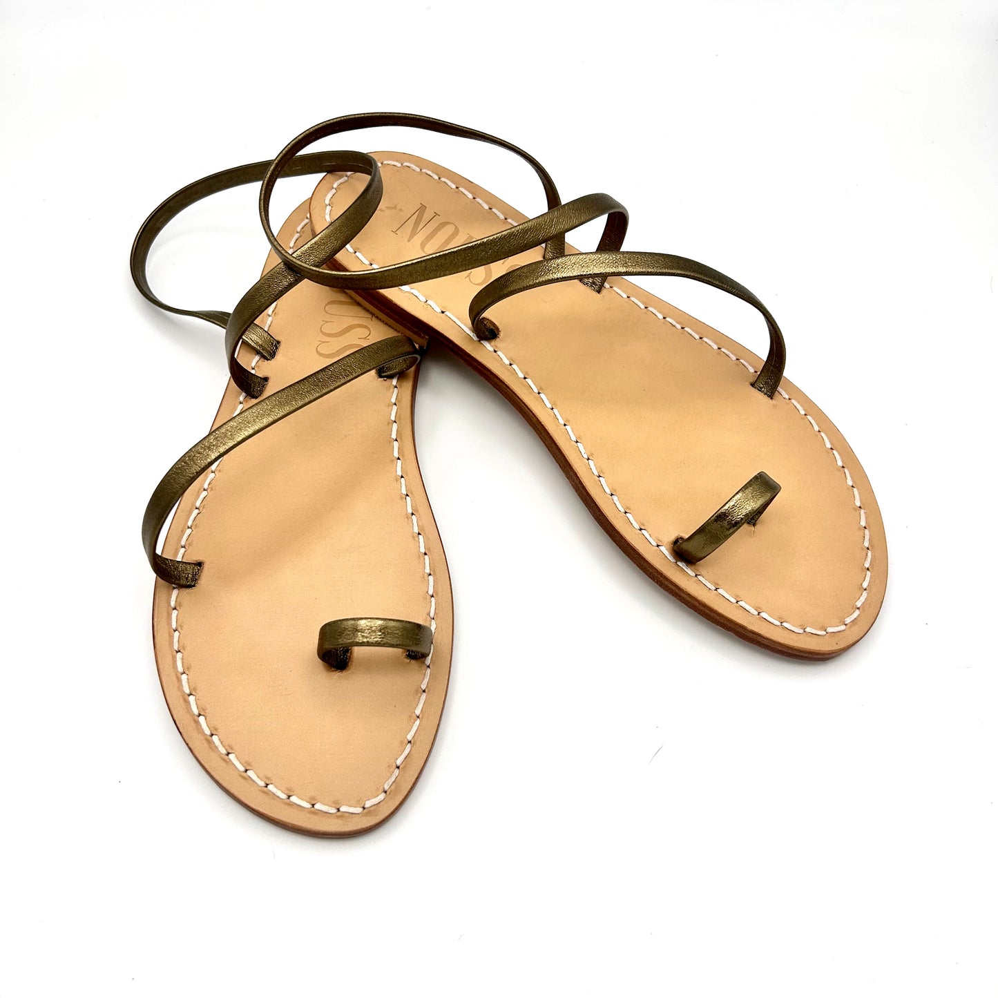 Sandales Femme Cuir Mordore Barcelone - Face empillees