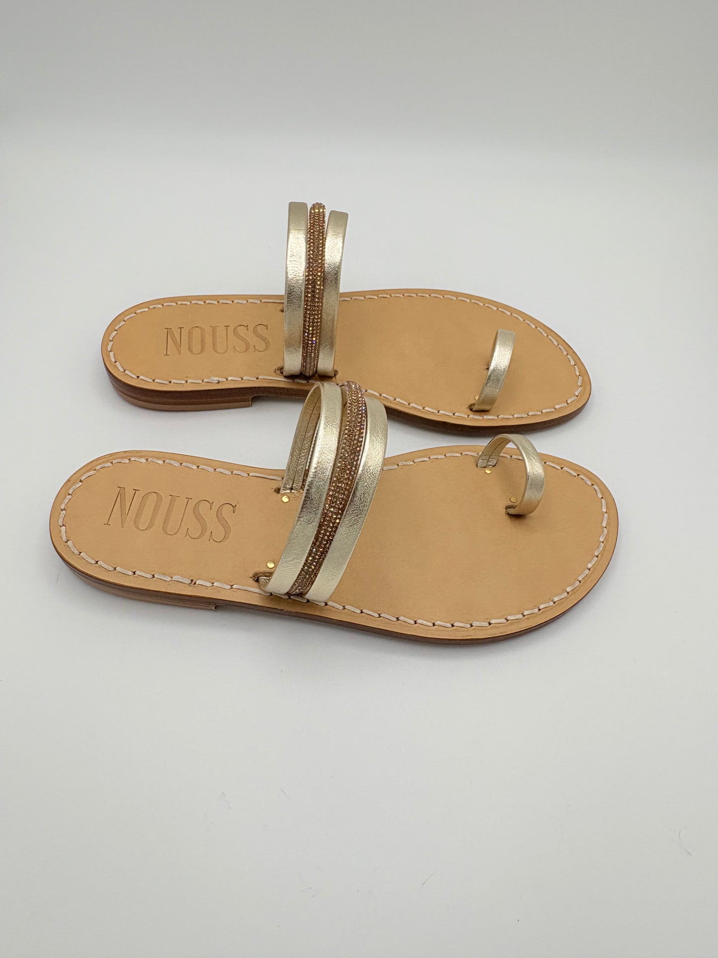 Sandales Femme Cuir Nice Champagne - cote