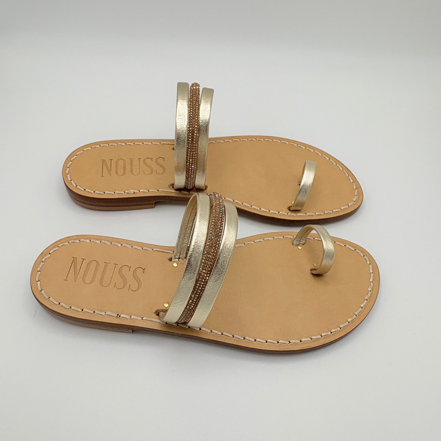 Sandales Femme Cuir Nice Champagne - cote