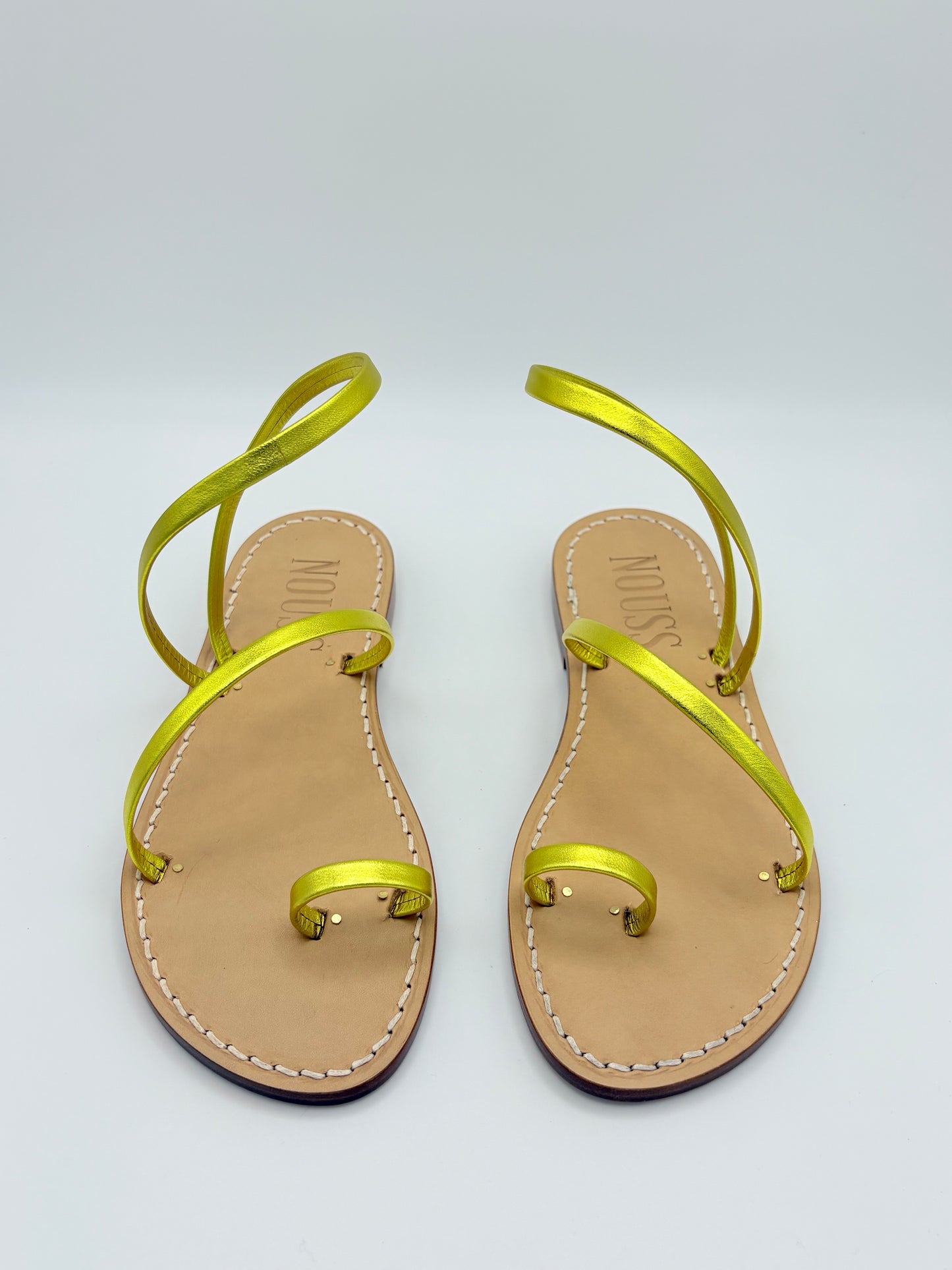 Sandales femme Barcelone Jaune - Avant2