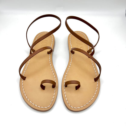 Sandales Femme Cuir Barcelone Marron - Face