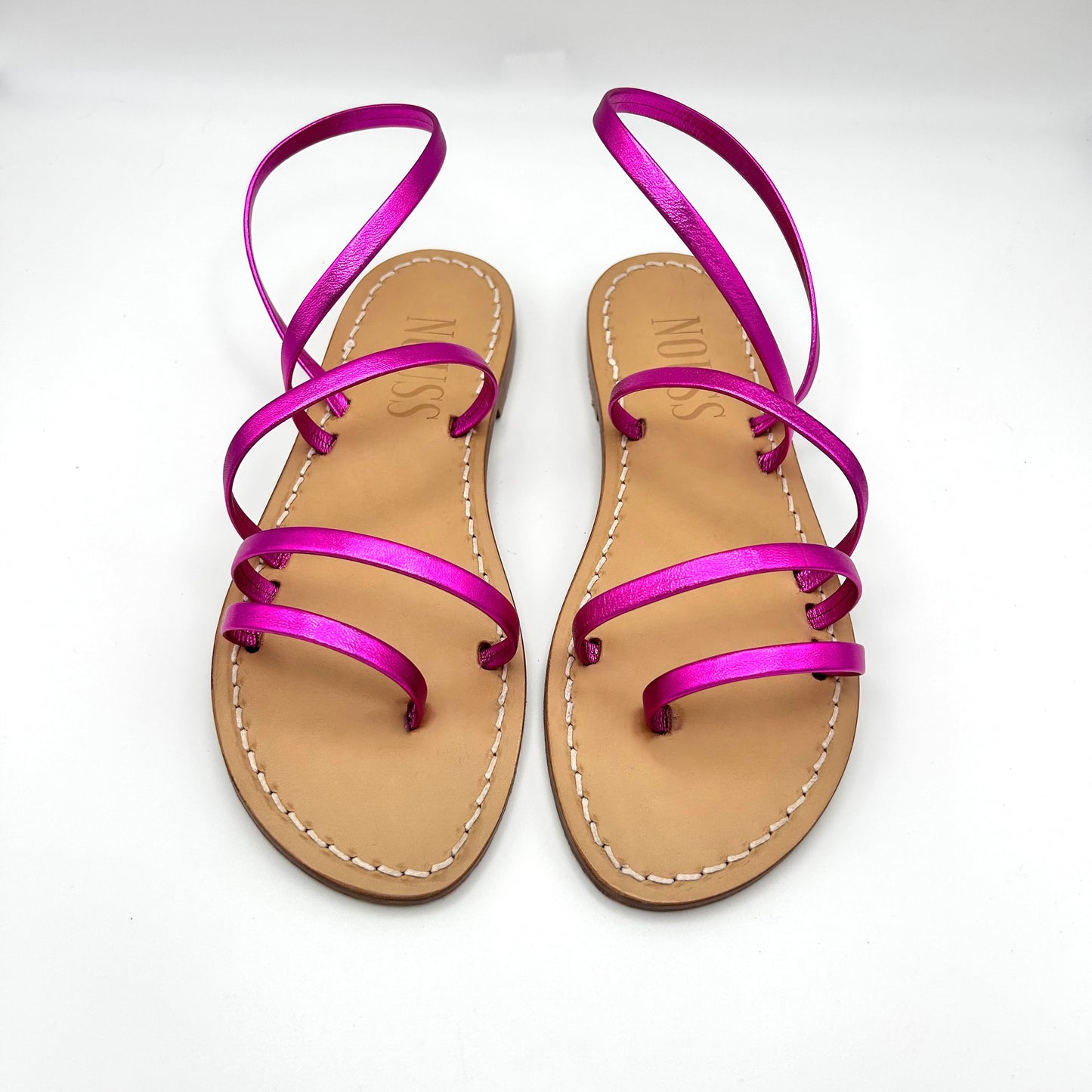 Sandales Femme Cuir Cannes Face - Fuschia