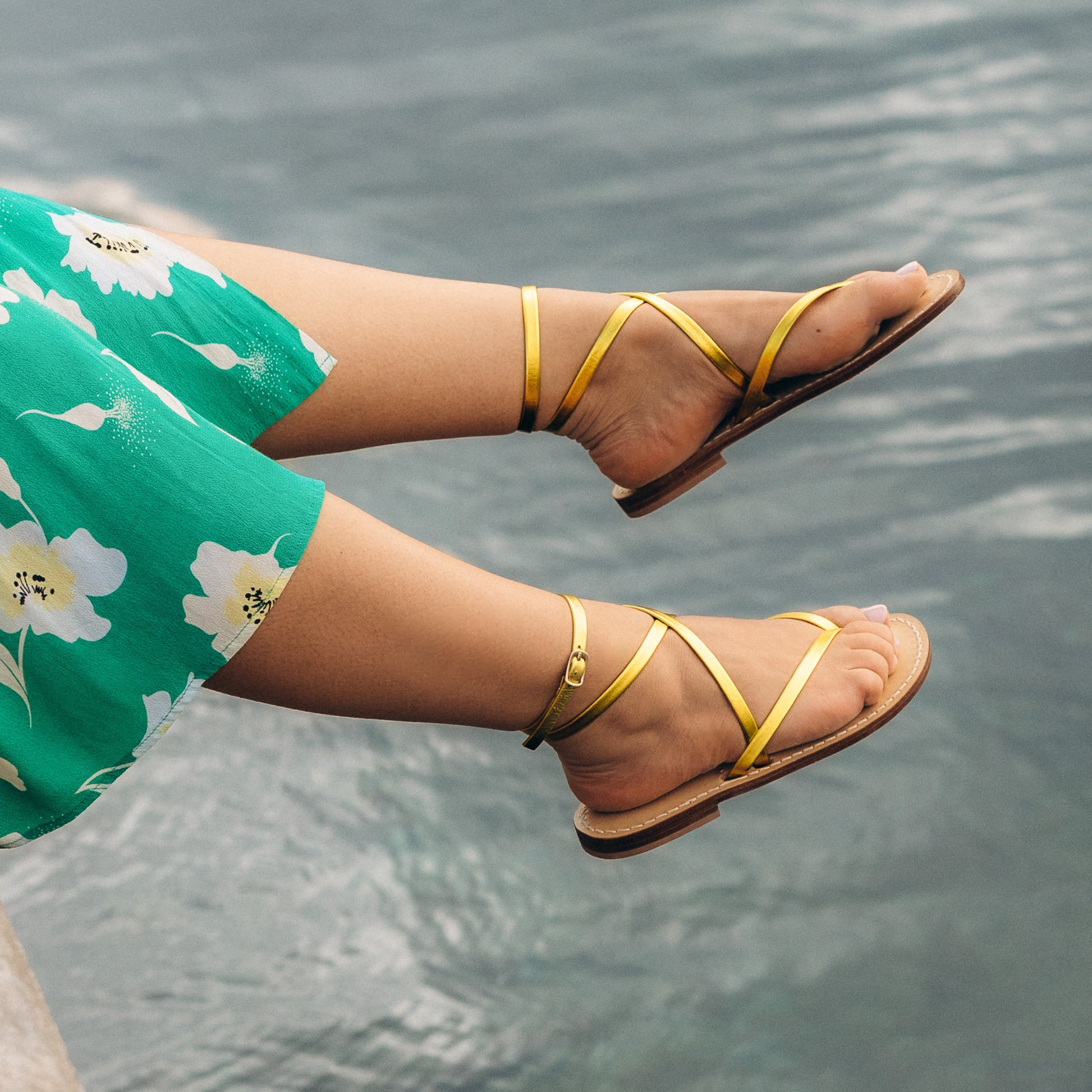 Sandales Femme Cuir Jaune Palerme - cote 2