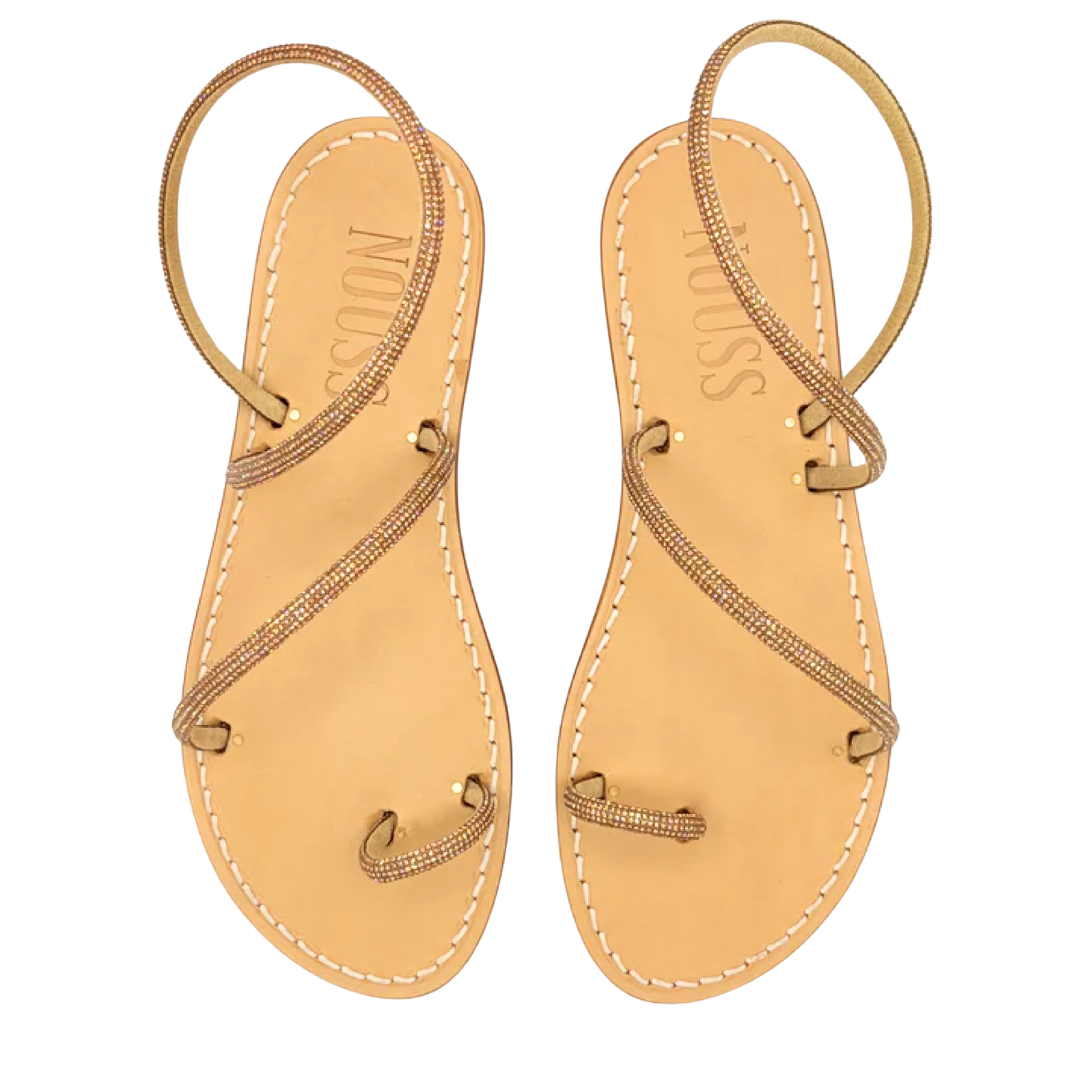 Sandales Femme Cuir Strass Or Barcelone dessus.png