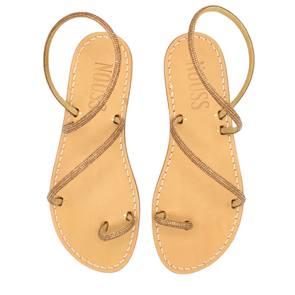 Sandales Femme Cuir Strass Or Barcelone dessus.png