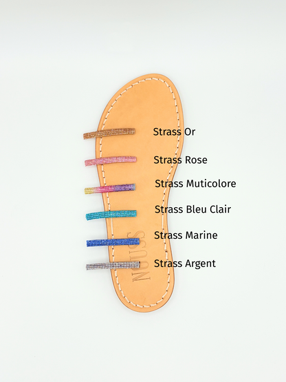 Sandales Femme Strass Choix Couleurs