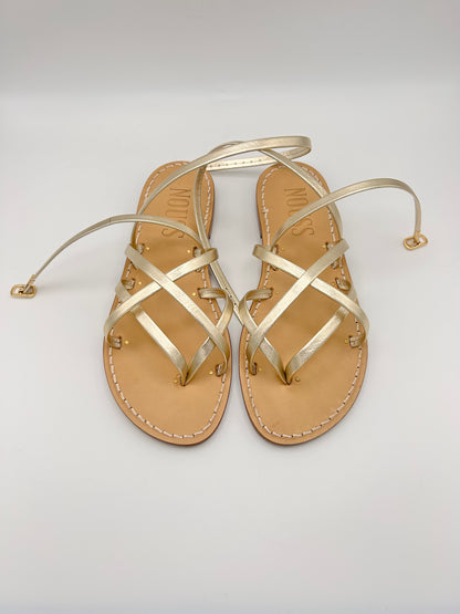 Sandales femme cuir calvi champagne - avant